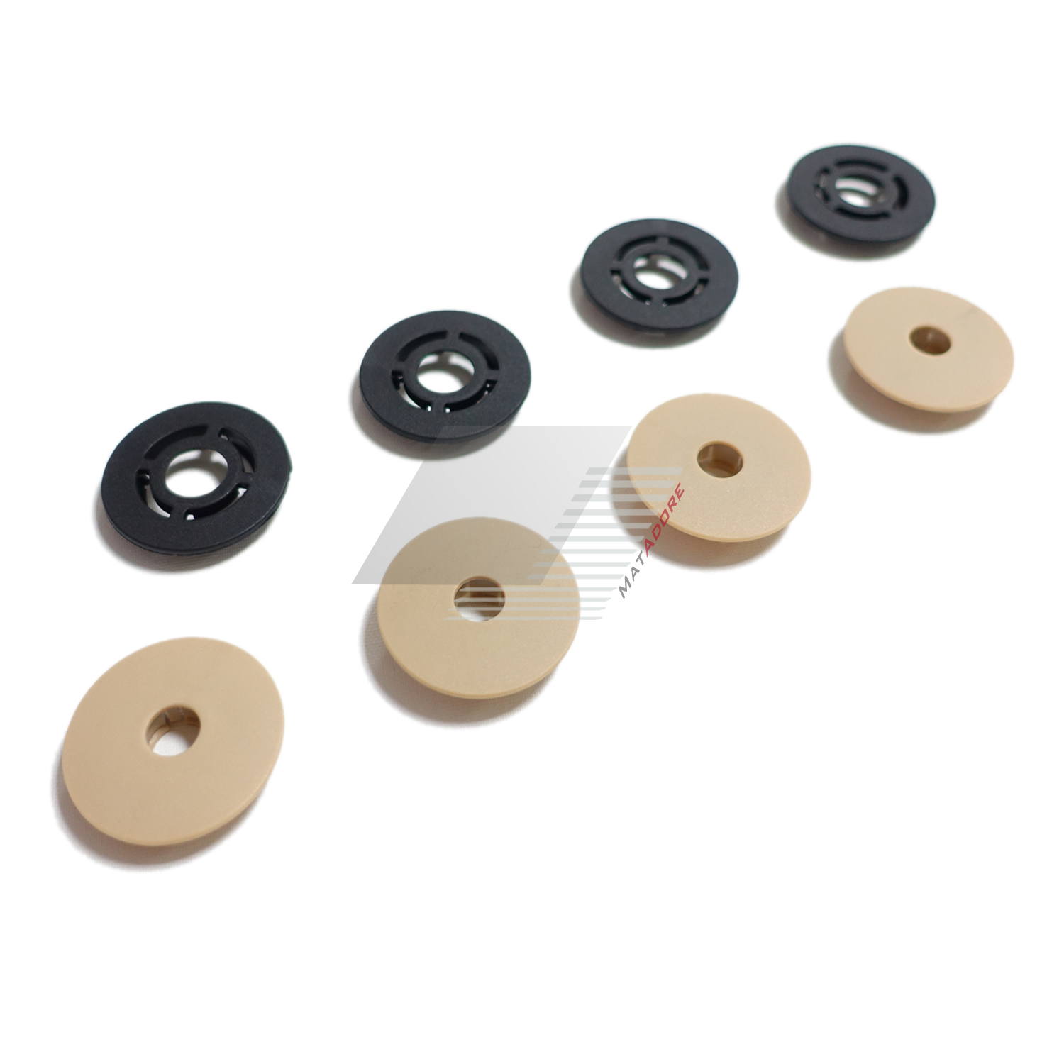 VW Round Beige Female Mat Fixing Clip *4 Set