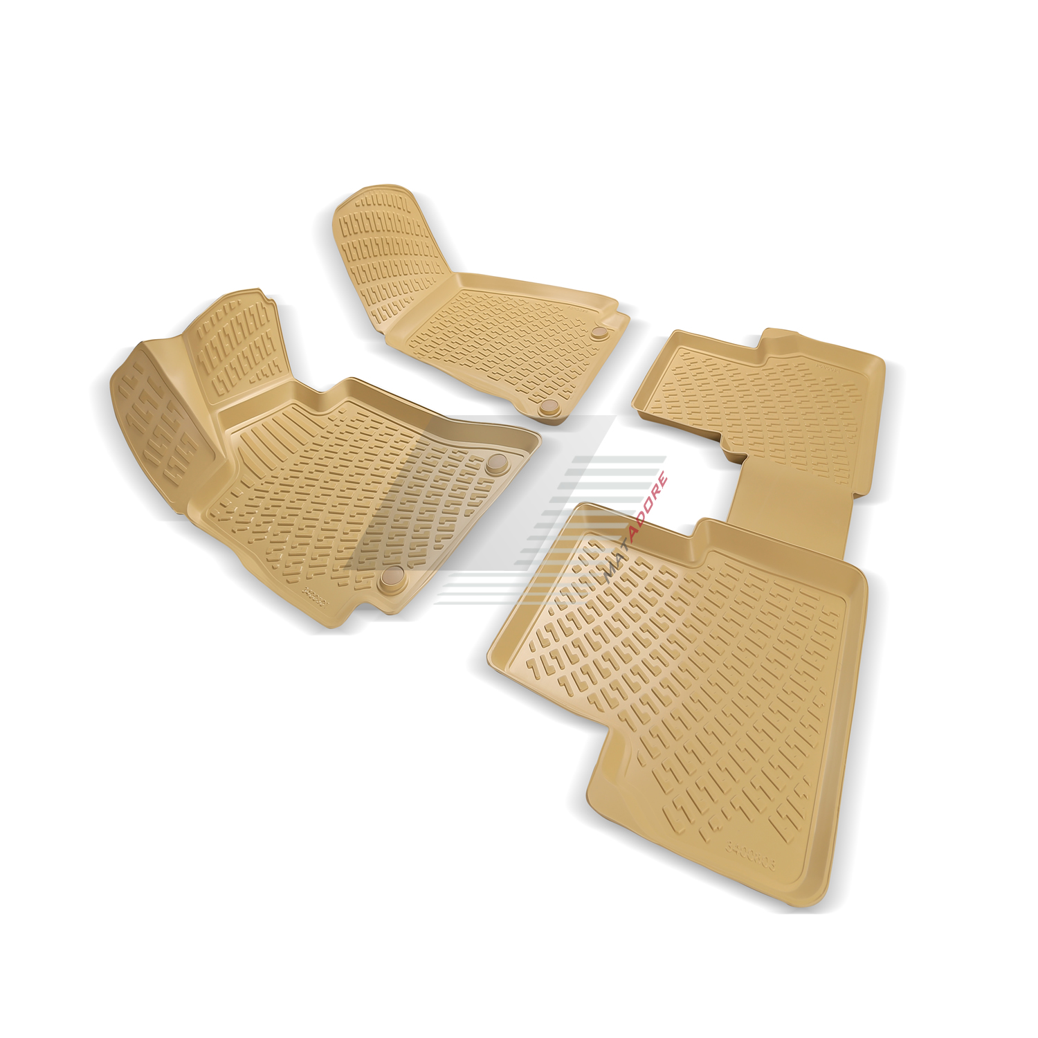 Peugeot 3008 3D TPE Beige Rubber Floor Mats 2020-2023 *Facelifted