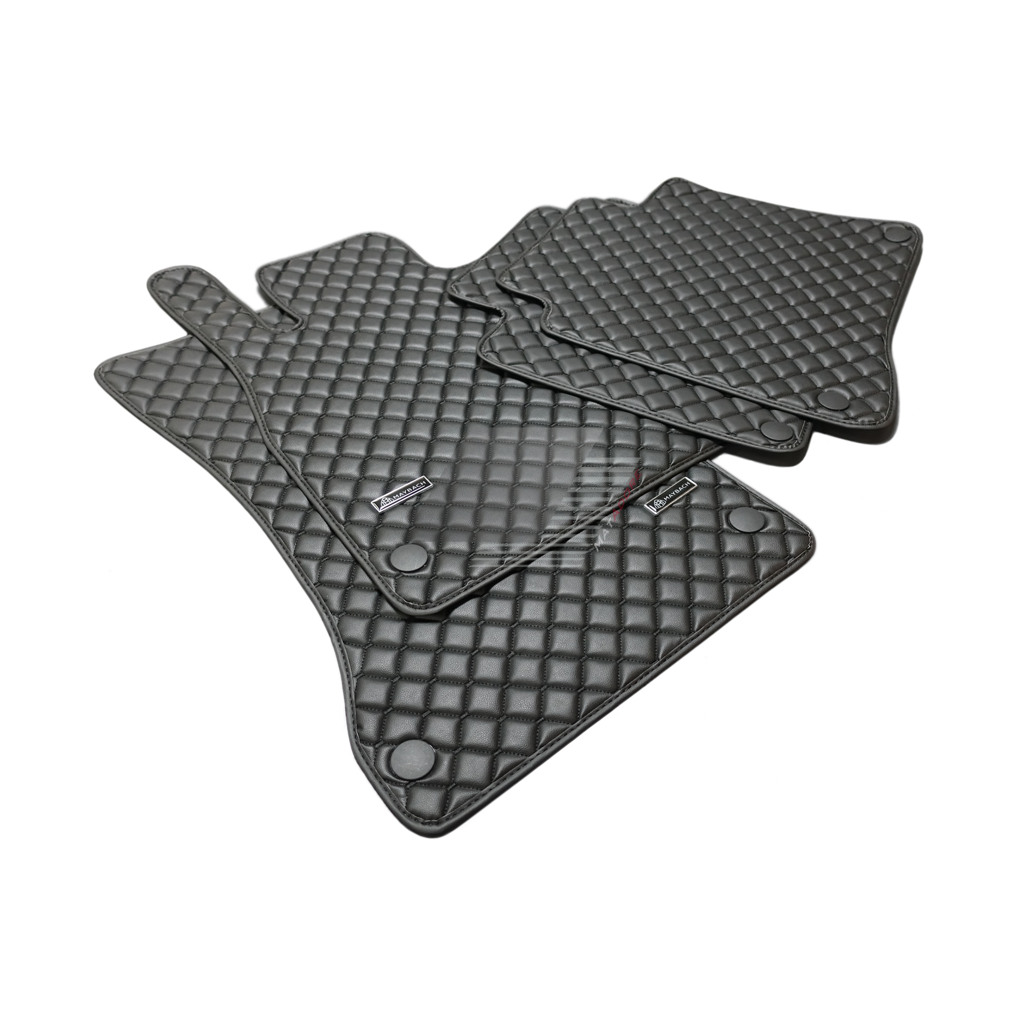 MAYBACH W222 Diamond Leather Floor Mats 2013-2020 #Chrome