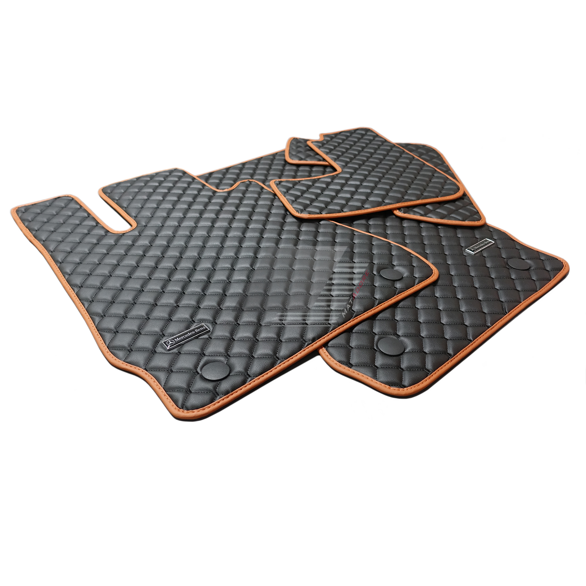 Mercedes CLS W219 Diamond Leather Floor Mats 2004-2010 #Chrome